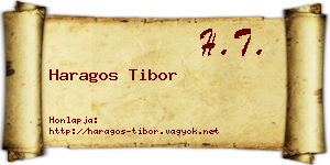 Haragos Tibor névjegykártya